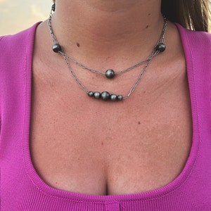 Navajo pearl bar necklace