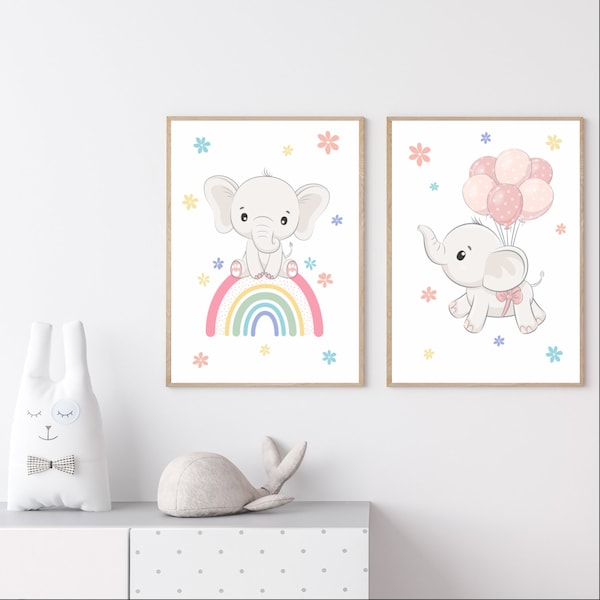 POSTER BABYZIMMER ELEFANT • Kinderzimmerdeko