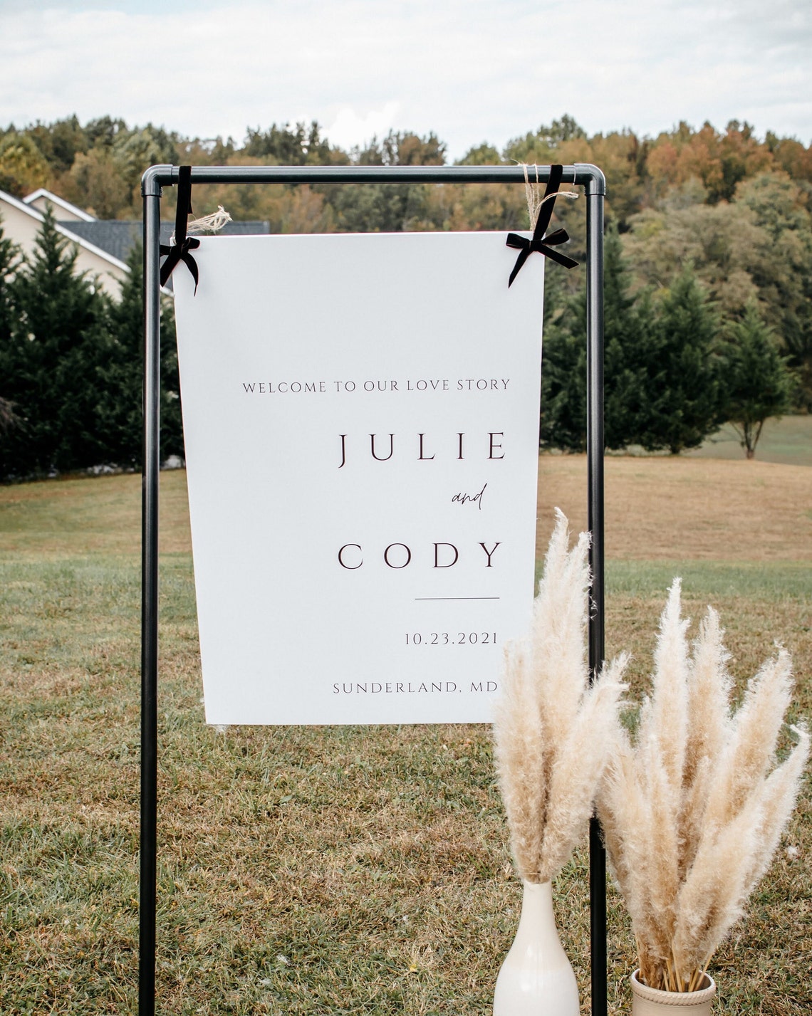 Boho Wedding Welcome Sign Template for Wedding Presets Modern Welcome