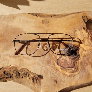 Square Black Metal Eyeglass Frame, Full Rim Vintage Glasses
