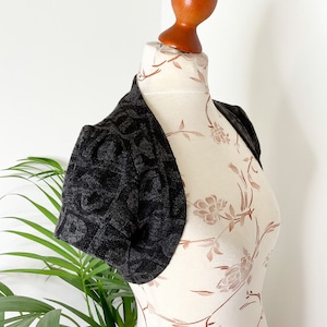 Y2K Vintage Bolero Jacket / Top grey size S