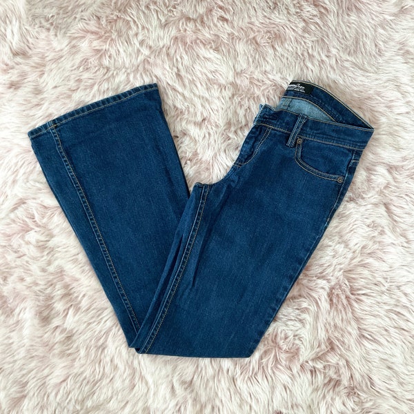 Vintage Y2K Jeans 5-Pocket Bootcut in Gr. UK 4 / XS -low waist - stone blue