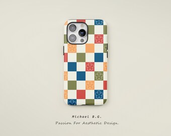 Checkered iPhone 14 13 12 11 Case,  iPhone 15 Pro Ultra Case, iPhone 14 13 12 11 Pro Max