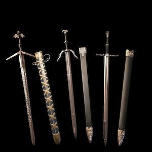 The Witcher Wild Hunt - Geralt of Rivia Silver Sword and Steel Sword