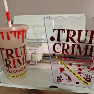 True crime inspired snack tub