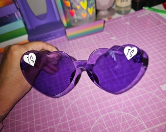 Personalised heart sun glasses