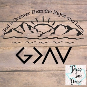 God is Greater than the Highs and Lows