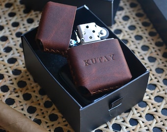 Zippo Lighter With Leather Cover (zippo Brand Lighter