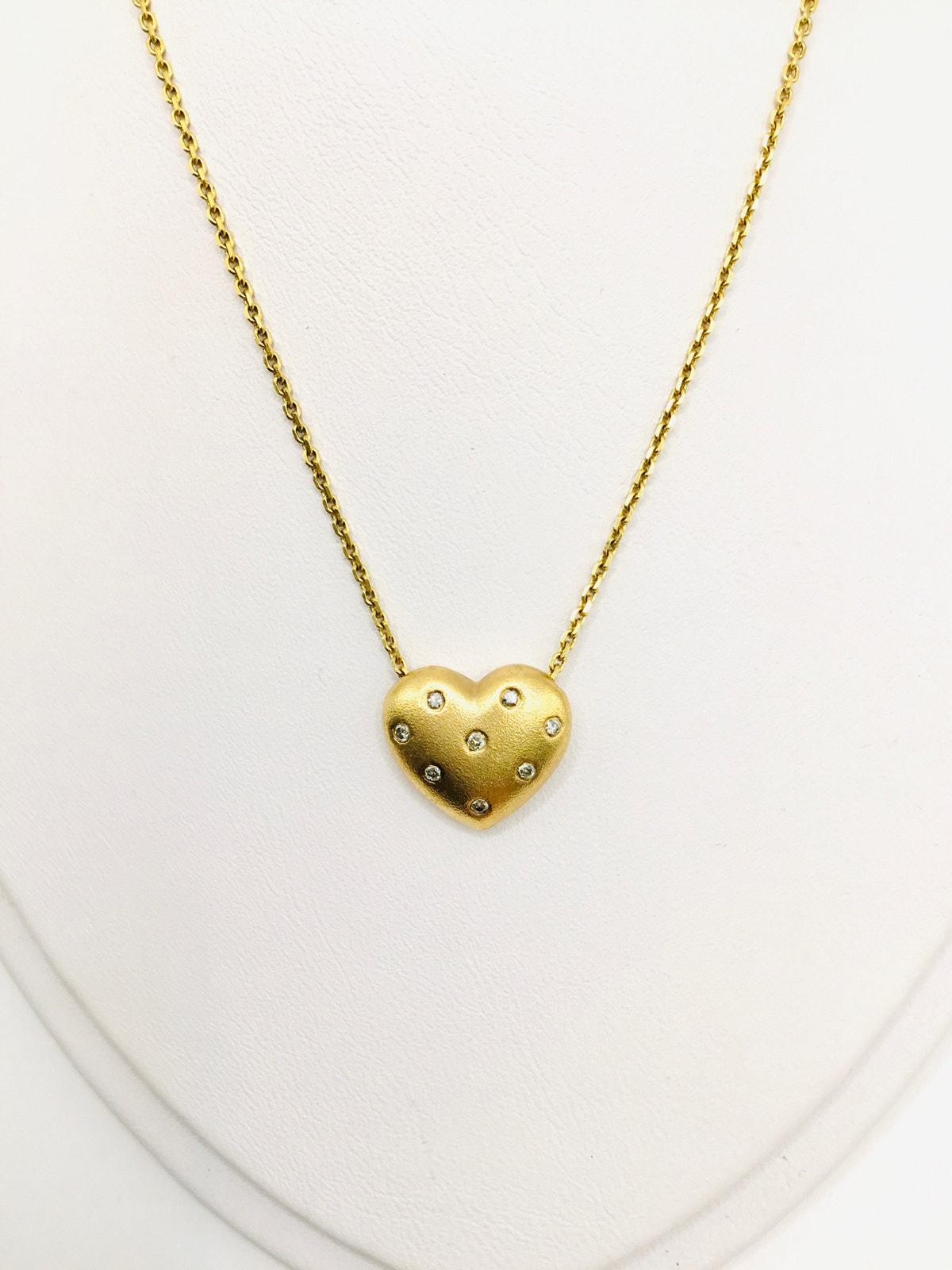 【関税込み】Small Solitary Heart Necklace in 9 carat gold an Heart Necklace, 9K,14K,18K, Solid Gold, Valentines Day, Love