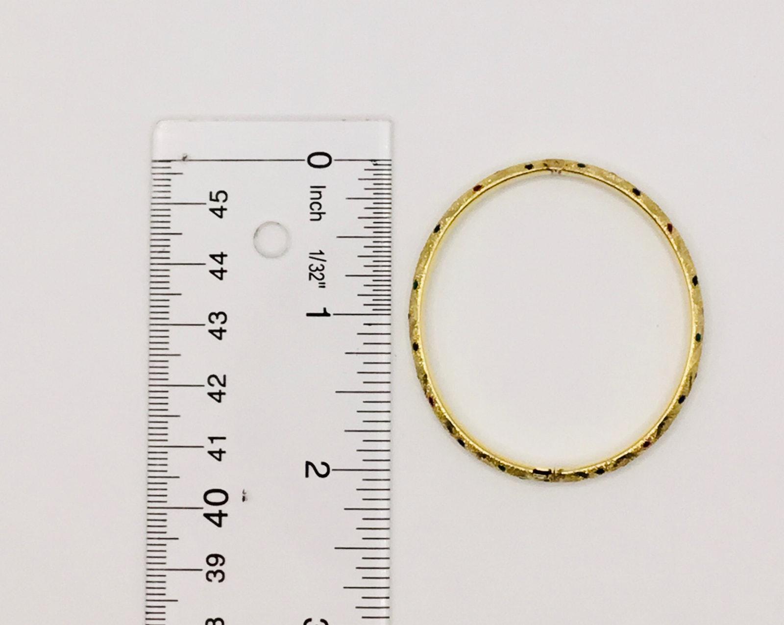 14k Yellow Gold Bracelet: Diamond Pattern Inlays, Small Wrists - Etsy
