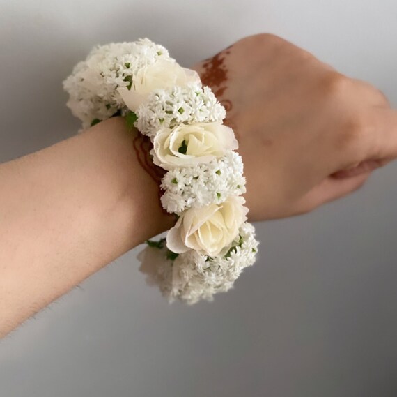 Artificial flower bracelet deals