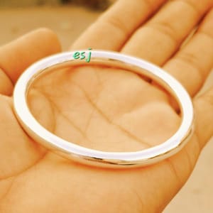 Thick Heavy Silver Bangle, Silver Bangles, 925 Sterling Silver Bangle, Chunky Silver Bracelet,Beautiful Silver Bangle. Birthday Gifts Bangle