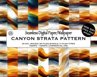 Artful Abstract Artwork, Artful Canyon, Seamless Pattern, Rich Tones, Luxury Modern Decor, Digital Artful, Instant Download, Commercial Use