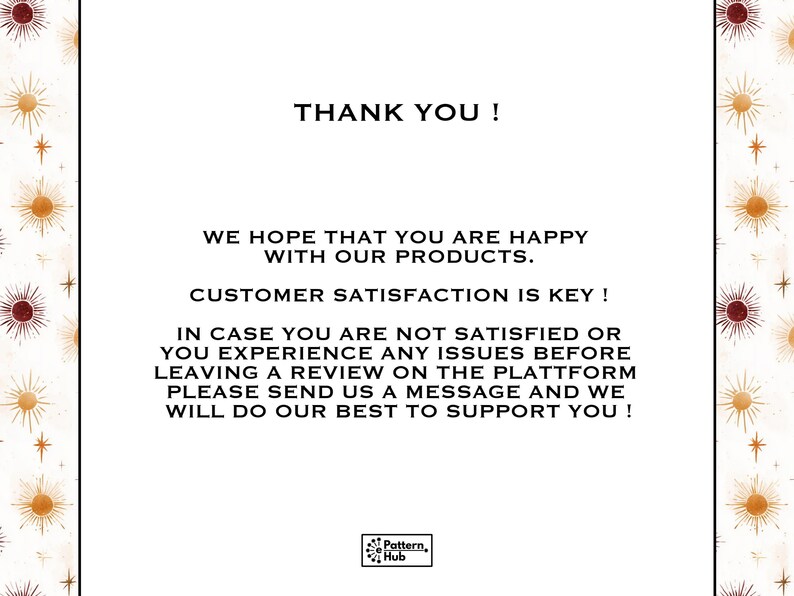Puede incluir: Tarjeta blanca con el texto "&iexcl;GRACIAS!" y un mensaje sobre la satisfacci&oacute;n del cliente. La tarjeta incluye el texto "ESPERAMOS QUE EST&Eacute; SATISFECHO CON NUESTROS PRODUCTOS." y "&iexcl;LA SATISFACCI&Oacute;N DEL CLIENTE ES CLAVE!"