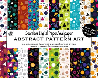 Geometric Shapes, Minimalist Geometric Shape, Geometric Shaped Wall Art, Artful Abstract Wall Art, 80s Retro Styling, Digital Art, Download