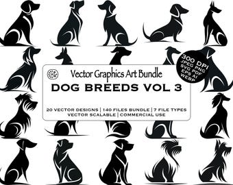 Dogs Vector, Logo Designs Dog, Minimalistic Flats, Dogs Beagle, Cockerspaniel Prints, Dachshund Dogs, Dogs German Shepherd, Digits Download