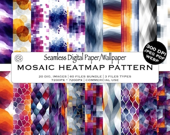 Bundles Digital Product, Seamlessely Patterned, Gradient Design, Digital Wave, 2d, 3d styled, Tiling Patterns, Downloading Instant, JPG PDF