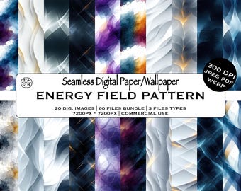Cosmic Pattern, Energy Field, Nebula Galaxy, Gradient Art Print, Futuristic Wallpapers, Seamless Pattern Bundle, Luxurious, Art Aesthetics