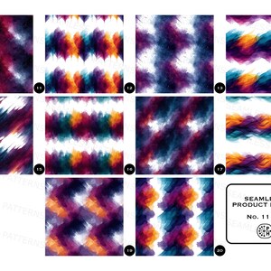 Patrones de nubes, patrones de nebulosas espaciales, nubes en tonos pastel, humo arcoíris, nubes cirros, paquete de patrones sin costuras, descarga instantánea, uso comercial. imagen 3