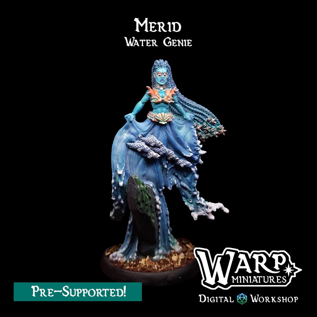 Water Genie - Merid. Dungeons and Dragons, Pathfinder - Etsy