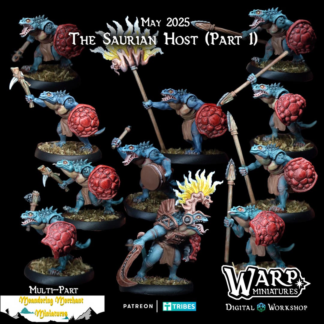 Lizardmen Kitbashing Lizardmen - Multi-part Kit. Dungeons and Dragons, Pathfinder - Etsy