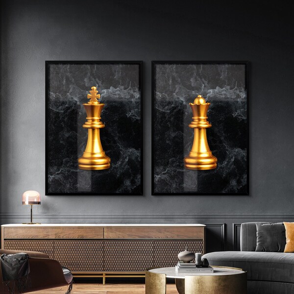 King and Queen Wall Art Etsy