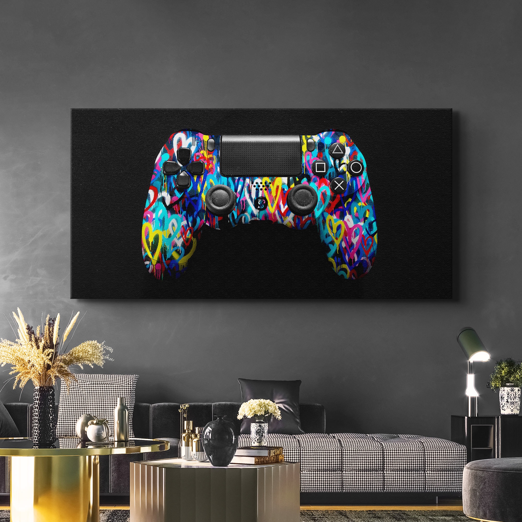 Modern Canvas Poster, Cat Game Controller Canvas Wall Art, Artwork Wall  Painting For Bathroom Bedroom Office Living Room Wall Decor, Home  Decoration, No Frame - Temu