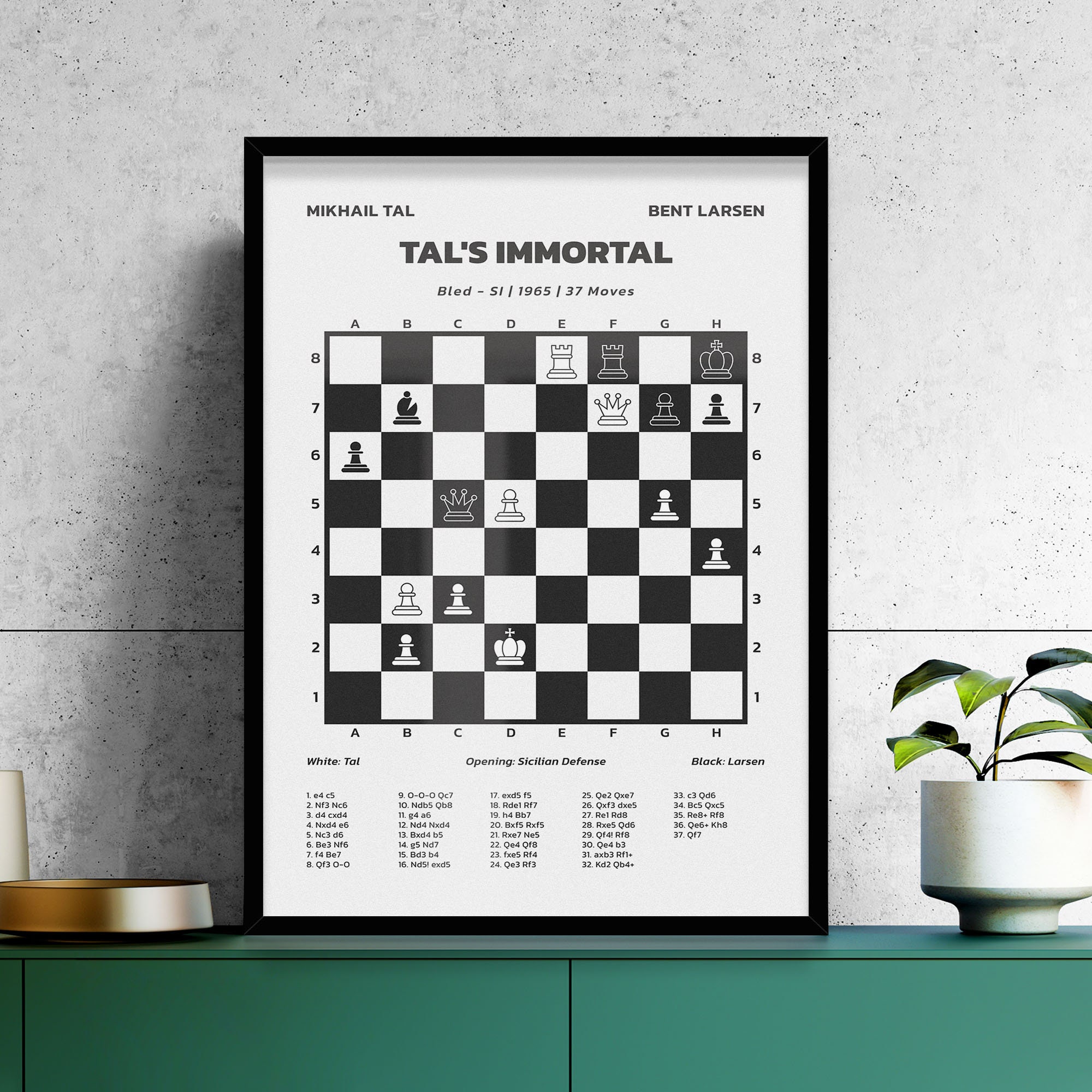 The immortal game Immortal Game Chess Chess Poster by smellypumpy