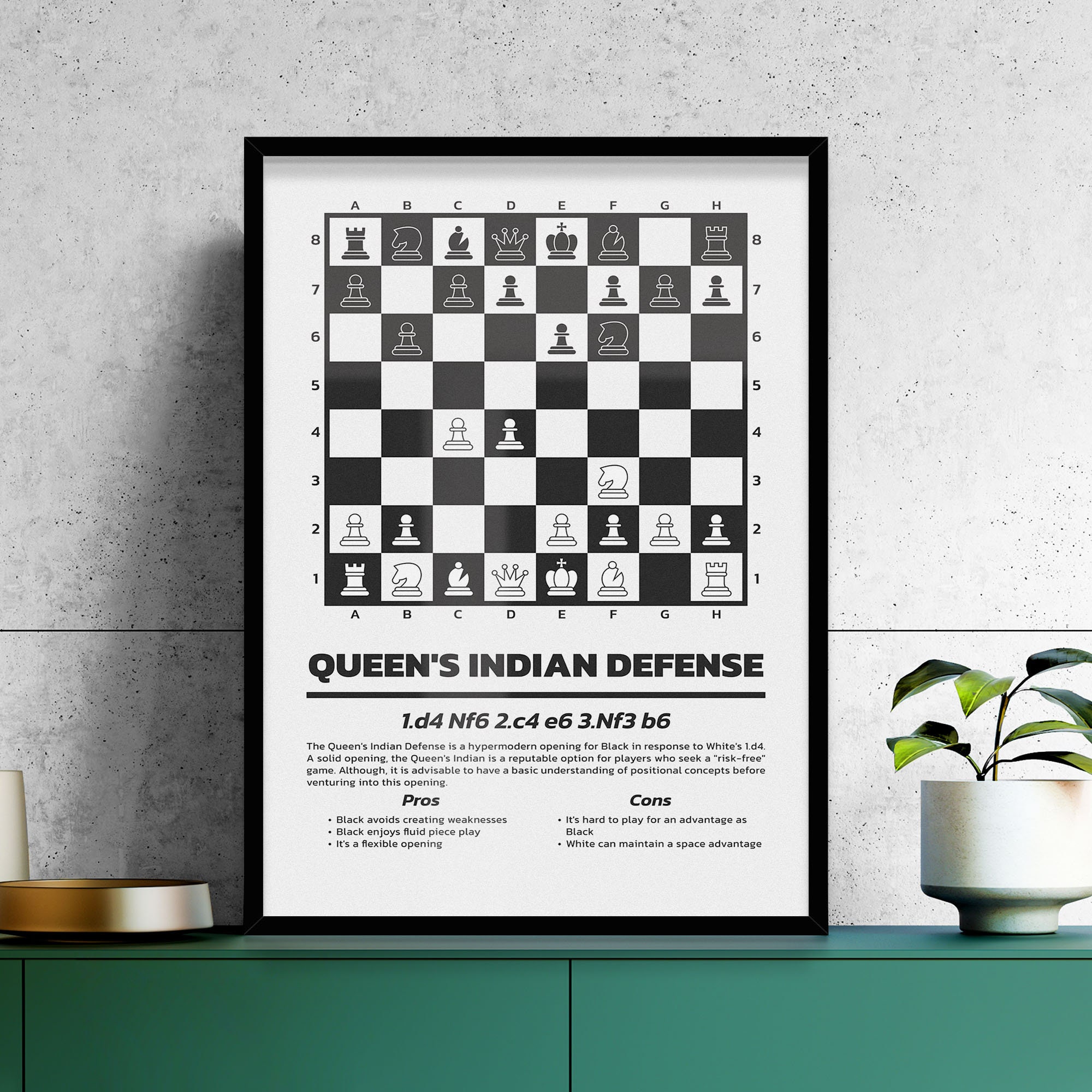 The Italian Game Chess Openings Art Book Cover Poster Metal Print