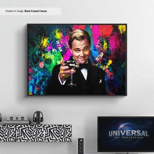 The Great Gatsby - Canvas Wall Art, Abstract Gatsby Cheers Print, Gatsby Movie Scene, Gatsby Cheering, Gatsby Motivational