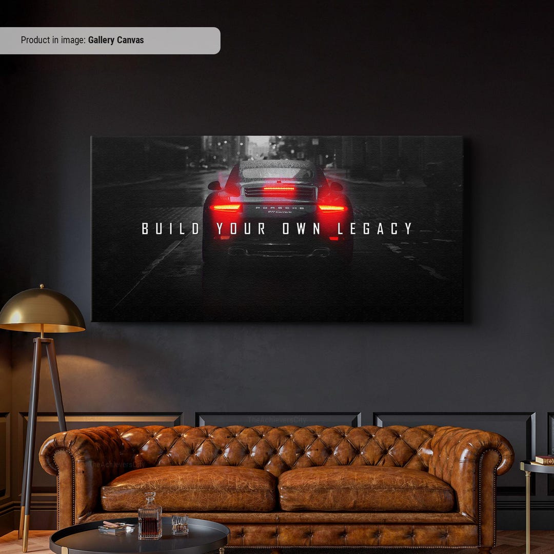 Porsche Canvas Print – Motivational Sports Car Wall Art - Etsy