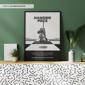 Aufhängbar - Schachbegriff Kunstdruck, Schachwandkunst, Schachterminologie für Anfänger, Geschenkidee für einen Schachliebhaber