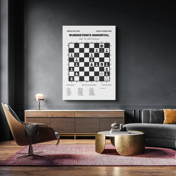 Famous Chess Game Poster or Canvas Wall Art Chess Lover 