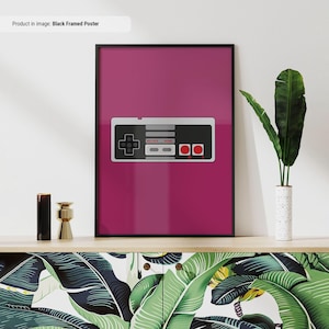NES Controller Art Print – Retro Gaming Canvas, Gamer Gift