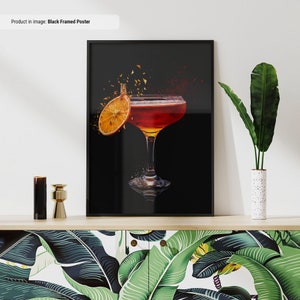 Whisky Sour - Cocktail Wandkunst, Spirituosen Kunstdruck, Bar Leinwand Wandkunst, Coole Bar Dekoration für Zuhause, Glas Whisky Sour Poster