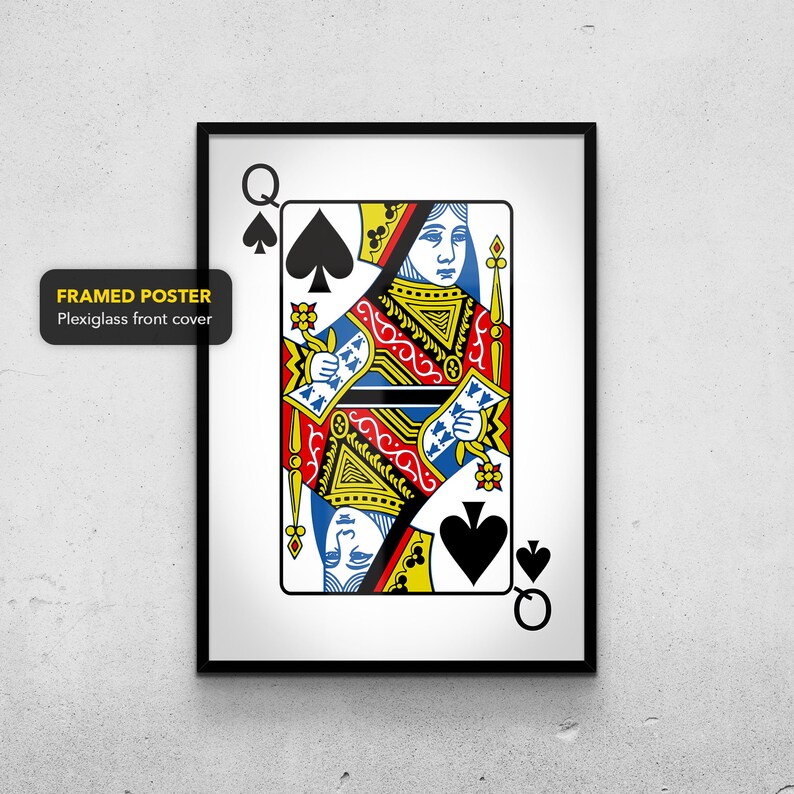 Vintage King and Queen of Spades Canvas/poster Art Print Set Etsy