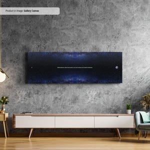 Denke groß – Wandbild mit Erde und Mond