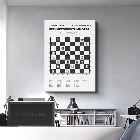 Famous Chess Game Poster or Canvas Wall Art Chess Lover 