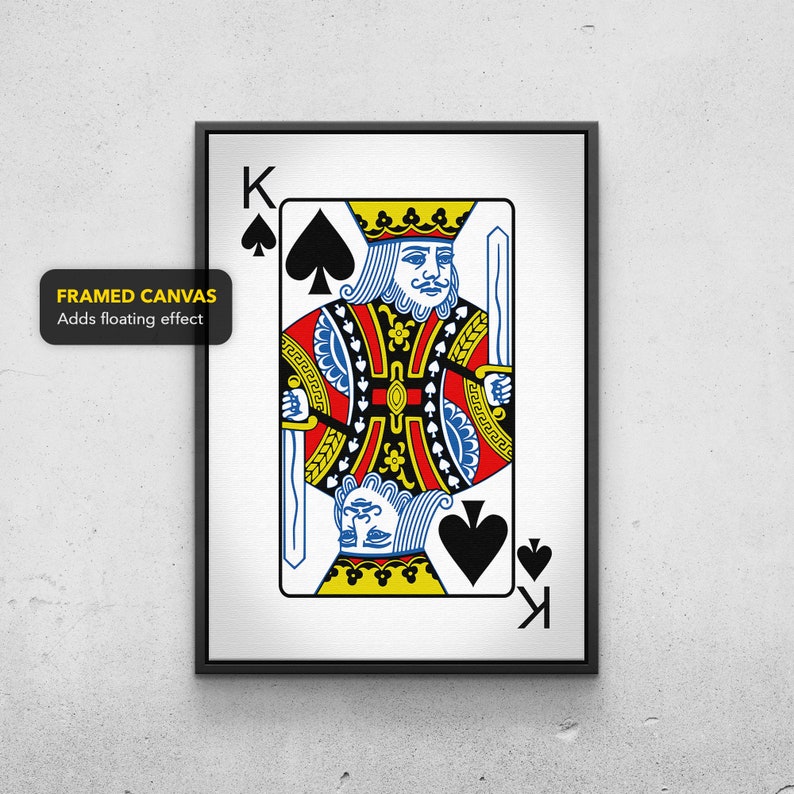 Vintage King and Queen of Spades Canvas/poster Art Print Set Etsy