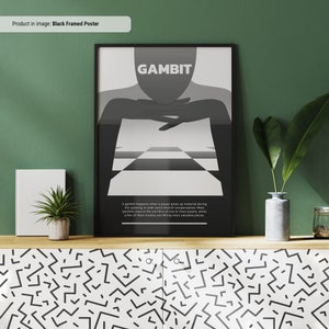 Gambit - Chess Term Art Print, Chess Wall Art, Chess Terminology For Beginners, Gift Idea for a Chess Lover