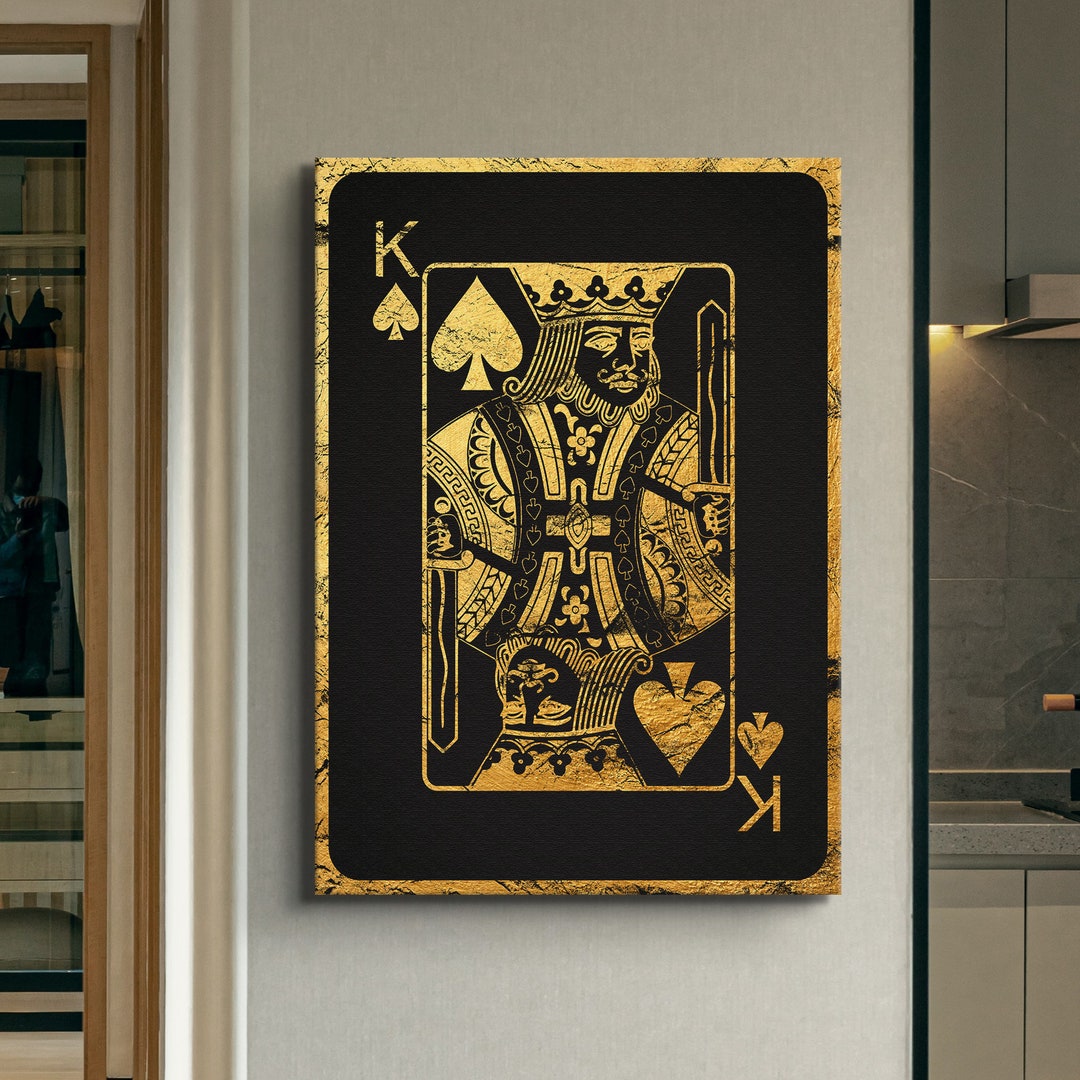 Jack Queen And King Playing Cards Wall Art Canvas Ace Of Spade Card Poker  Poster Vintage Poker Playing Cards Canvas Prints Bar Pub Casino Decoration