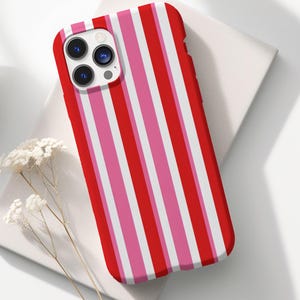 Coastal iPhone Case Magnetic 16 15 14 Pro Max iPhone Case Summer Beach Phone Case Pastel Case Pink Striped Phone Case Trending Phonecase