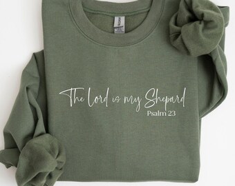 Sudadera con el Salmo 23: ropa cristiana moderna con versículos bíblicos