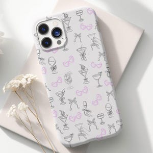 Pink phonecase, Coquette phonecase, trendy phonecase, Girly Drink Phone Cover,Aesthetic,iPhone Case, iphone 16, 15 14 13 12 11, X, XS, XR, 8