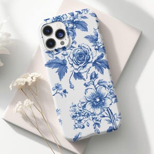Coquette Phone Case Preppy Blue Bow Phone Case Blue Phone Case Floral Phone Case Preppy Phone Case Trendy Phone Case iPhone 16 Max Pro Plus