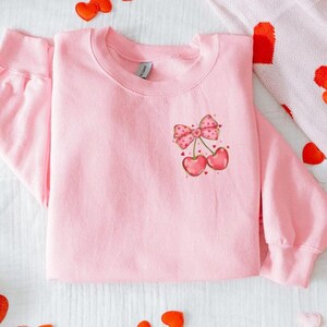 Coquette Bow Sweatshirt, Cute Bow Sweater, Trendy Ribbon Sweatshirt, Sweater With Bows, Gift For Her, Minimalist Coquette Crewneck