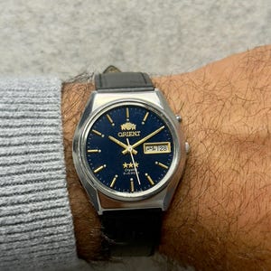 ORIENT Crystal Watch, AUTOMATIC Watch, Orient Caliber 46941 ,Unisex Watch, Clean Dial, Rare Orient, Japan made, 21 Jewels, Day & Date. image 2