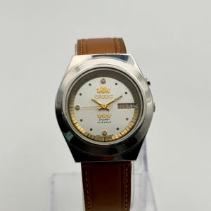 ORIENT Crystal Watch, AUTOMATIC Watch, Orient Caliber 46943 ,Unisex Watch, Clean Dial, Vintage Orient, Japan made, 21 Jewels, Day & Date.