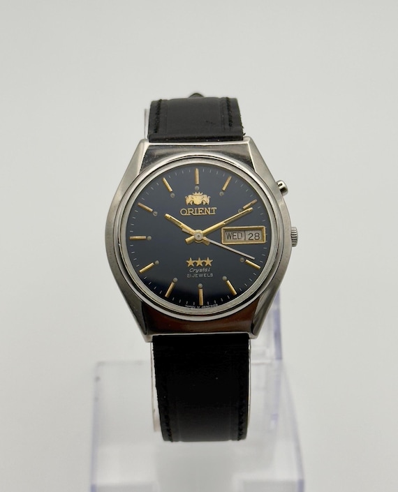 ORIENT Crystal Watch, AUTOMATIC Watch, Orient Caliber 46941 ,Unisex Watch, Clean Dial, Rare Orient, Japan made, 21 Jewels, Day & Date.