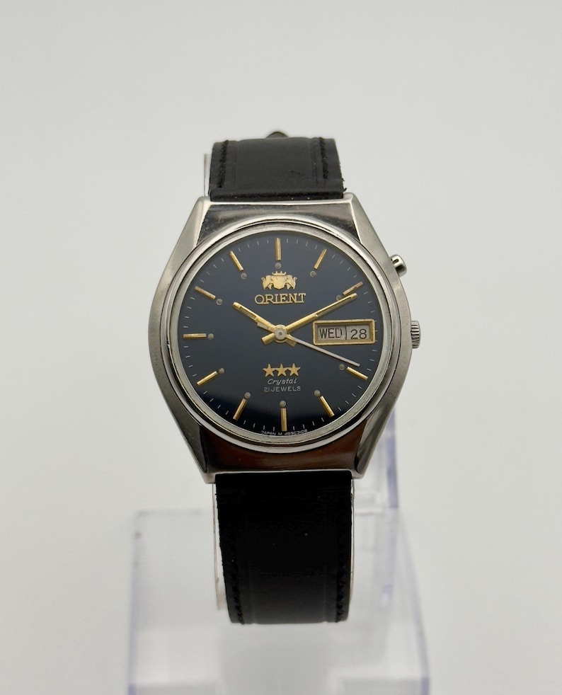 ORIENT Crystal Watch, AUTOMATIC Watch, Orient Caliber 46941 ,Unisex Watch, Clean Dial, Rare Orient, Japan made, 21 Jewels, Day & Date. image 1